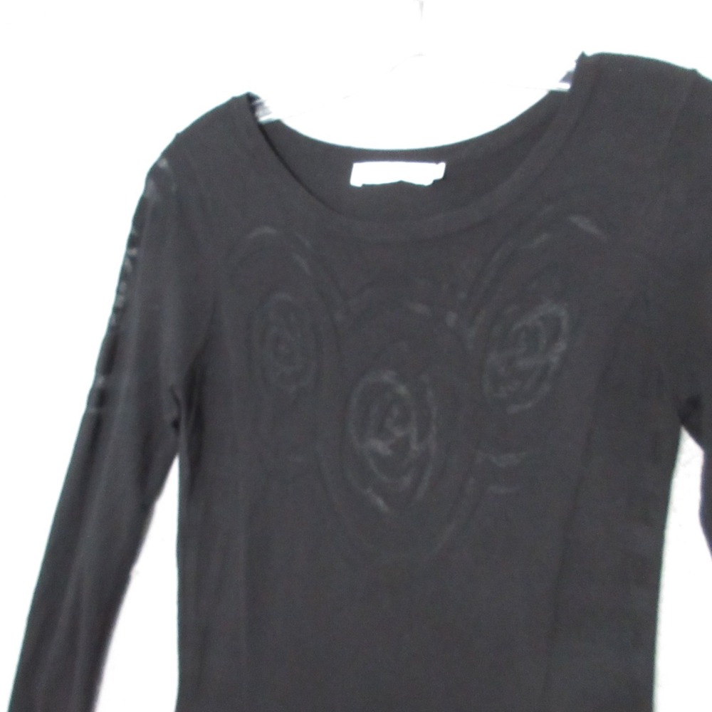 Anne Fontaine Dress 38 or US 6 Black Floral Whimsigoth Stretch Y2K 90s Stretch‎